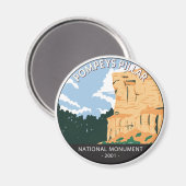 ポンピーズピラーナショナルモニュメントモンタナヴィンテージ マグネット (正面/裏面)