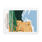 ポンピーズピラーナショナルモニュメントモンタナヴィンテージ マグネット (横)