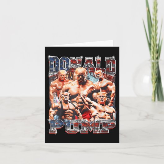 ポンプでアメリカを再び強くするトランプ2024 カード (正面)