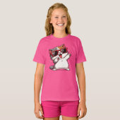 ポンプアップ！サングラス子猫 Tシャツ (正面フル)