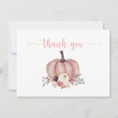 ポンプキンフラワル、ラスティックシャワー、誕生日感謝 サンキューカード (正面)