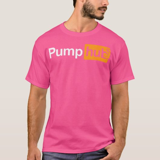 ポンプハブおもしろいボディビル揚重 Tシャツ (正面)