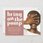 ポンプワンフォトの卒業パーティーにローズを 招待状 (正面)