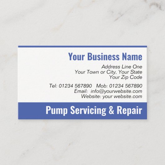 ポンプ修理QRコードの名刺 名刺 (正面)