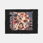 ポンプ1対1バイデン氏アメリカ国旗スワールトランプ2024 フリースブランケット (正面(横))