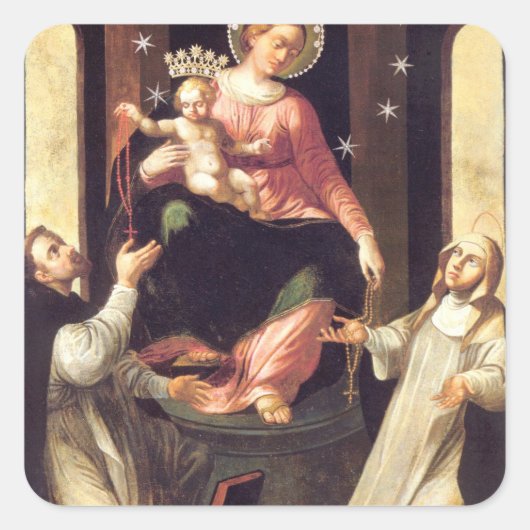 ポンペイで崇拝されたロザリオの我々の女性 スクエアシール (正面)