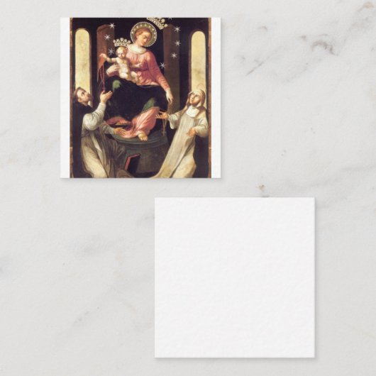ポンペイで崇拝されたロザリオの我々の女性 スクエア名刺 (正面/裏面)