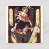 ポンペイで崇拝されたロザリオの我々の女性 スクエア名刺 (正面)