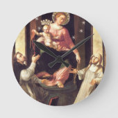 ポンペイで崇拝されたロザリオの我々の女性 ラウンド壁時計 (正面)