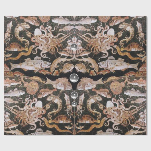 ポンペイのコレクション/海 – 海のライフシーン航海の ラッピングペーパー (フラット)