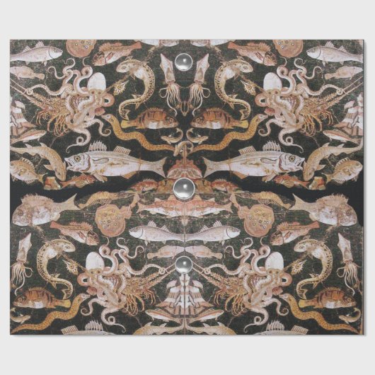 ポンペイのコレクション/海 – 海のライフシーン航海の ラッピングペーパー (フラット)