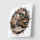 ポンペイのコレクション/海 – 海の生活シーン,白 スクエア壁時計 (傾斜)