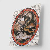 ポンペイのコレクション/海-海洋生物場面 スクエア壁時計 (傾斜)