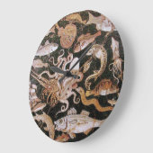 ポンペイのコレクション/海-海洋生物場面 ラージ壁時計 (傾斜)