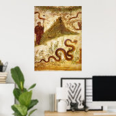 ポンペイのバッカスとヘビ ポスター (ホームオフィス)