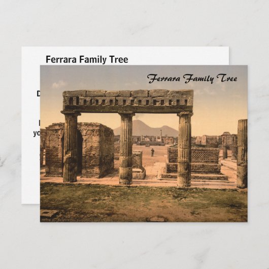 ポンペイのフォーラム、カンパニア、イタリア ポストカード (正面/裏面)