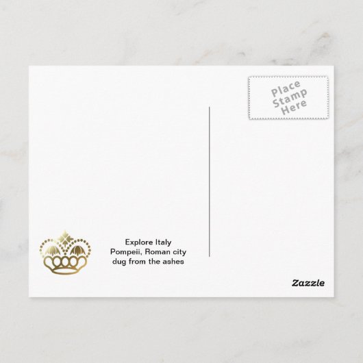 ポンペイのローマの浴室の家 ポストカード (裏面)