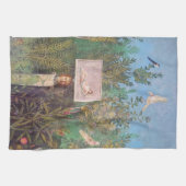 ポンペイの庭の景色のフレスコ キッチンタオル (横)