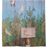 ポンペイの庭の景色のフレスコ シャワーカーテン (正面)