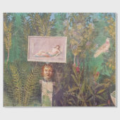 ポンペイの庭の景色のフレスコ ラッピングペーパー (フラット)