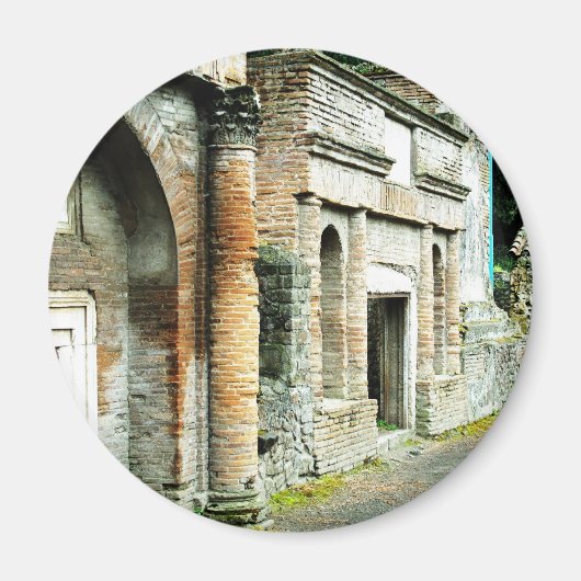 ポンペイの廃墟 – 寺院のある市場 マグネット (正面)