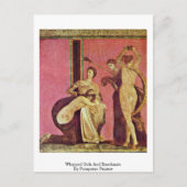 ポンペイの画家によってホイップした女の子とバッチャント ポストカード (正面)
