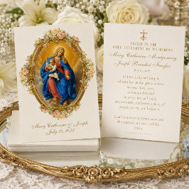 ポンペイの聖母カトリック結婚祈祷カード