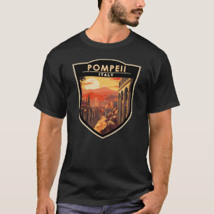 ポンペイカンパニアイタリアトラベルアートヴィンテージ Tシャツ