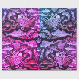 ポンペイコレクション/シーライフピンクブルー航海の ラッピングペーパー