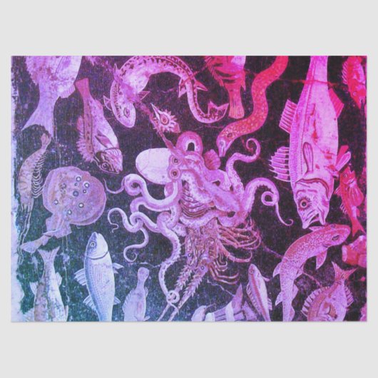 ポンペイコレクション、シーライフピンクブルー航海の 薄葉紙 (正面)