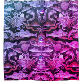 ポンペイコレクション/シーライフ航海のピンクブルー シャワーカーテン