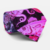 ポンペイコレクション/海シーライフピンクブルー ネクタイ (ロール)