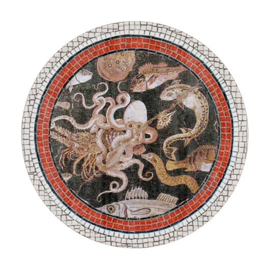 ポンペイコレクション/海 – 海の生活シーン カッティングボード (正面)