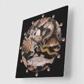 ポンペイコレクション/海 – 海の生活シーン スクエア壁時計 (傾斜)