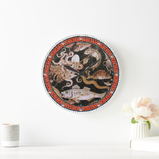 ポンペイコレクション/海 – 海の生活シーン ラージ壁時計 (ホーム)