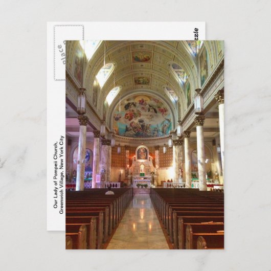 ポンペイ教会のはがきの女性 ポストカード (正面/裏面)