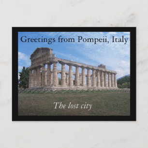 ポンペイ，イタリアからの挨拶：失った the city ポストカード