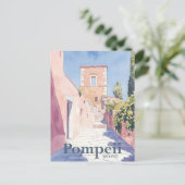 ポンペイ・ギリシャ水絵を描色の旅行 ポストカード (スタンド正面)