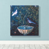 ポンペイ・コレクション/庭の鳩 キャンバスプリント (インサイチュ (ウッドフロア))