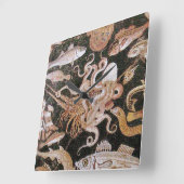 ポンペイ・コレクション/海 – シーライフシーン スクエア壁時計 (傾斜)