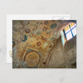 ポンペイ、天井の壁画 ポストカード (正面/裏面)