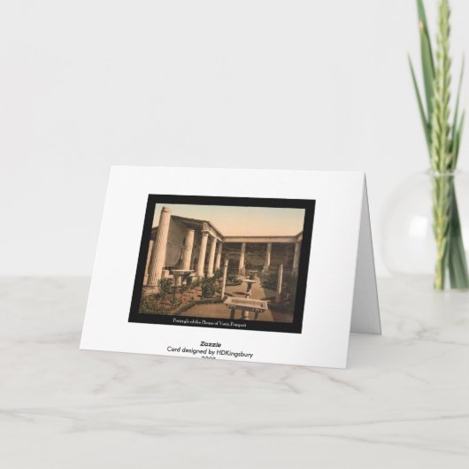 ポンペイ、Vettiのメッセージカードの家のPeristyle カード (裏面)