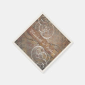 ポンペダムスクーエレガントトスカーナアンティーク結婚ズ スタンダードカクテルナプキン (角)