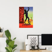 ポンペナポリITALYローマ遺跡ヴィンテージ旅行 ポスター (ホームオフィス)