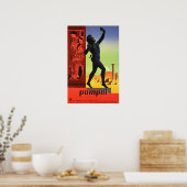 ポンペナポリITALYローマ遺跡ヴィンテージ旅行 ポスター (キッチン)