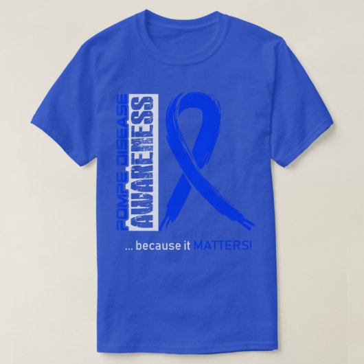 ポンペ病の認識度は、この点で問題があるため Tシャツ (デザイン正面)