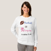 ポンポムとフットボールの性別表示 Tシャツ (正面フル)