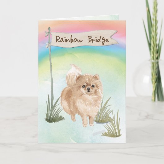 ポンメラニアペット悔やみや弔慰オーバーレインボーブリッジ カード (正面)