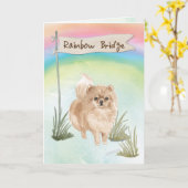 ポンメラニアペット悔やみや弔慰オーバーレインボーブリッジ カード (黄色い花)