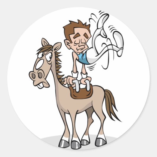 ポンメル馬体操シール ラウンドシール (正面)